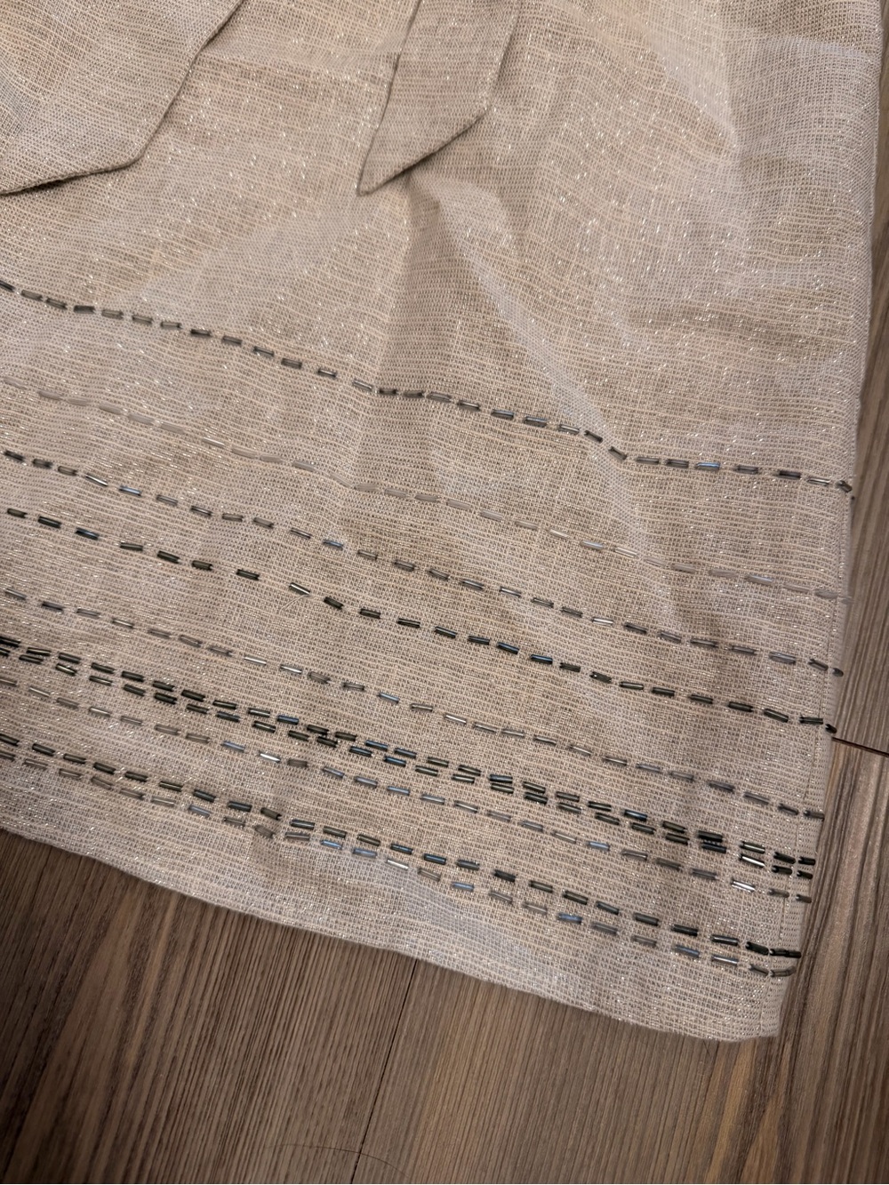 LOFT Women’s Petite Strapless Shimmery Gray Linen-Blend Tie-Waist Dress size 2 - Picture 6 of 11
